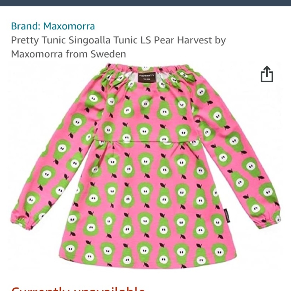 Maxomorra Long Sleeve Tunic Size 98/104 cm